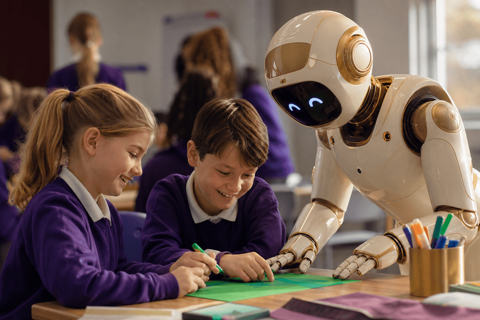 Children learning with technology